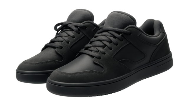 Skate shoes featuring suede accents and a cushioned tongue for extra support.