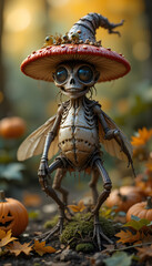 Fototapeta premium halloween scarecrow in the garden