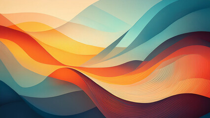 Obraz premium Abstract Wavy Lines Background Colorful Modern and Dynamic Design