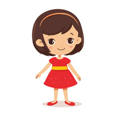 a little girl with calm vibe vector