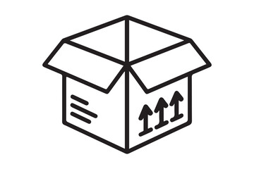 creative box minimal line web icon. simple vector illustration. concept for infographic, website or ap. one line Icon drawing. with white background