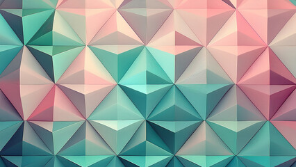 Fototapeta premium Abstract Geometric Background Pastel Color Triangle Pattern