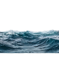 Fototapeta premium Dynamic ocean waves surface texture isolated dynamic marine water flow isolated blue green