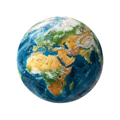 Majestic planet earth globe detailed view isolated cosmic space representation vivid