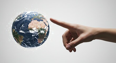 hand holding globe