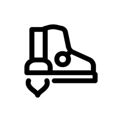 Illustration of a futuristic jet powered boot with a rounded design and exhaust nozzle shown below it