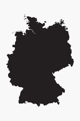 Vector graphic artwork suitable for print and web containing flat detailed map of GERMANY