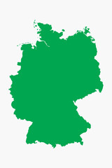 Vector graphic artwork suitable for print and web containing flat detailed map of GERMANY