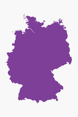 Obraz premium Vector graphic artwork suitable for print and web containing flat detailed map of GERMANY