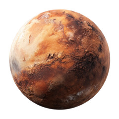 Naklejka premium Vibrant mars planet surface textures detailed celestial body isolated for space exploration projects