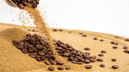 Pouring Hot Coffee into Cup