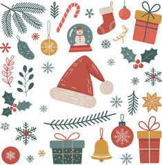 Christmas Vector Design, Merry Christmas Vector Illustration, Holiday Season Vector Art, Christmas Decoration Vector, Winter Christmas Vector Design, Merry Christmas Reindeer Scandinavian Folk ornamen