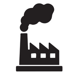 Air pollution factory icon