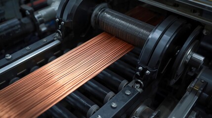 Naklejka premium industrial machine making copper wires 