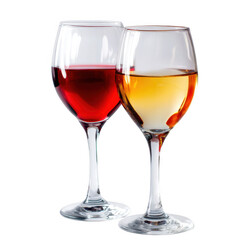 Celebratory toast with red and white wine glasses minimalist photo capture elegant atmosphere