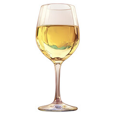 Elegant white wine glass with golden tones studio setting photography minimalist close-up savoring moments