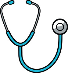 stethoscope on white background