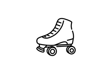 Roller skate line icon symbol. roller skating element in trendy style. Vector illustration isolated on white background