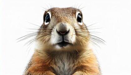 Obraz premium european ground squirrel isolated on white created with generative ai