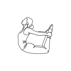 line art yoga exercise gym