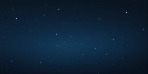 Abstract dark blue night sky backgrounds with bright galaxy stars