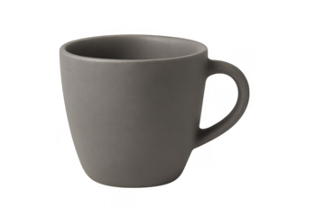 Gray ceramic coffee mug for hot drinks