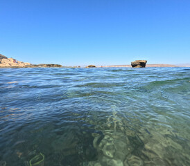 The new Tabarca island opposite Santa Pola Alicante province Spain the marine reserve underwater view
