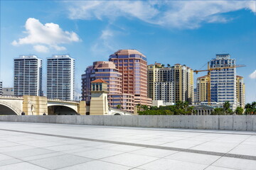outdoor road skyline city building landscape blue sky cityscape street travel	
