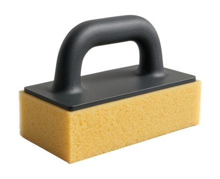 High-density sponge float with a sealed base to resist water absorption for outdoor tiling.