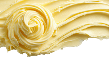 Swirled butter texture close-up