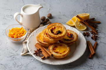 Typical Portuguese custard pies - 