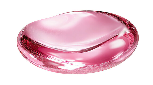 A smooth, glossy, pink oval - Powered by Adobe