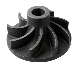 Durable plastic impeller for coolant pumps in CNC milling machines.