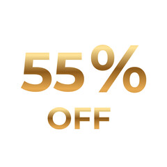 Golden 55 Percent Off Sale Discount Graphic.