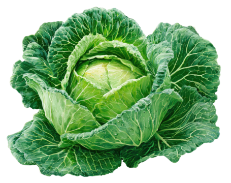 Fresh head of cabbage