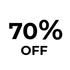 Seventy Percent Off Sale Discount Graphic.