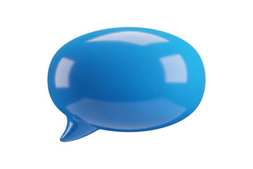 Glossy Blue Speech Bubble Icon