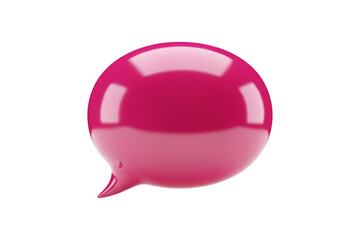 Glossy Pink Speech Bubble Icon