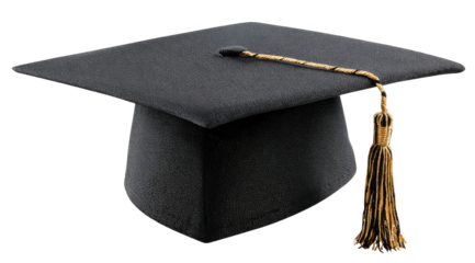 Graduation cap, black, tassel