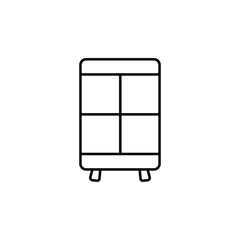 Cabinet Vector Icon Furniture Storage Drawer Illustration