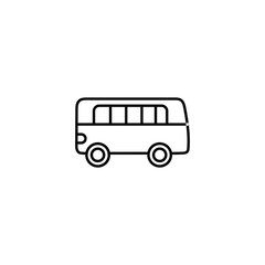 Bus Vector Icon Public Transport Vehicle Illustration