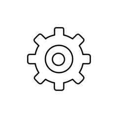 Gear Vector Icon Cogwheel Engineering Machine Part Illustration