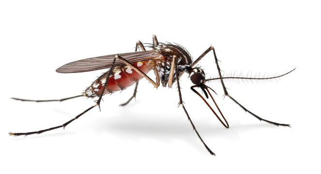  mosquito isolated on a transparent background, clipping path