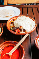Antojitos Mexicanos, Comida Mexicana, Tostadas de Carne, Carne asada mexicana, Alambre Mexicano