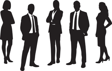 Silhouette Business Team Professionals Corporate Workforce