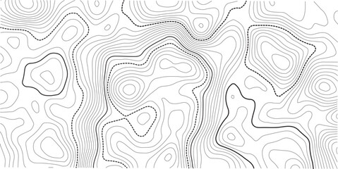 Black and white lines seamless Topographic map patterns. Vintage outdoors style. The stylized height of the topographic map contour in lines and contours isolated on transparent.