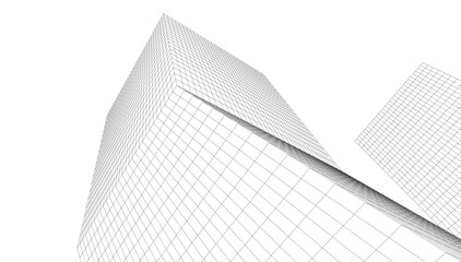 Fototapeta premium Abstract architecture 3d background vector illustration