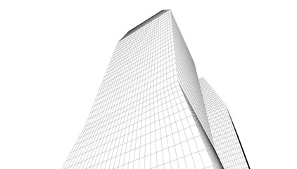 Abstract architecture 3d background vector illustration