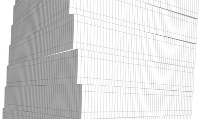 Obraz premium Abstract architecture 3d background vector illustration