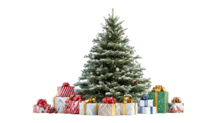 Christmas tree with presents